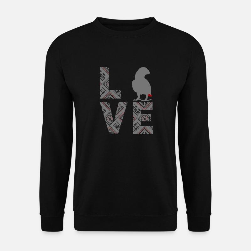 African grey parrot - Unisex Sweatshirt - black