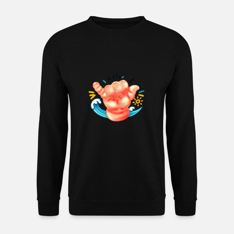 Vibrierende und tropische Shaka-Hand - Unisex Pullover - Schwarz