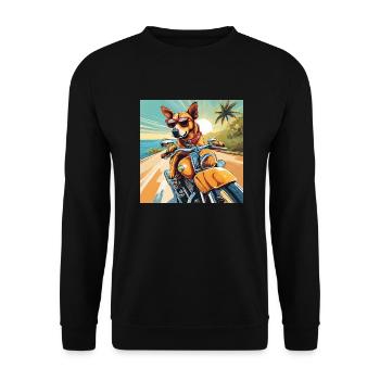Dog - Unisex Pullover - Schwarz - Vorne - Alina (178cm) & Michal (187cm)