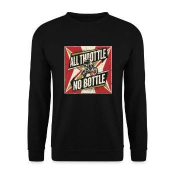 For motocross fans: Only speed counts - Unisex Sweatshirt - black - Front - Alina (178cm) & Michal (187cm)