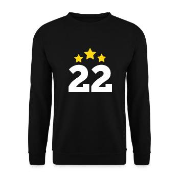 22 Year Star - 22nd Anniversary Gift - Unisex Sweatshirt - black - Front - Alina (178cm) & Michal (187cm)