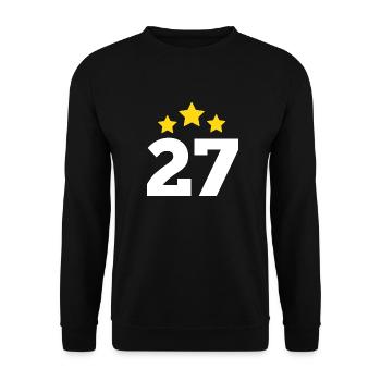 27 Year Star - 27th Anniversary Gift - Unisex Sweatshirt - black - Front - Alina (178cm) & Michal (187cm)