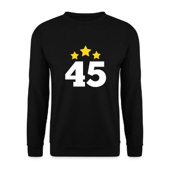 45 ans étoile - cadeau 45e anniversaire - Sweat-shirt Unisexe - noir - Devant - Alina (178cm) & Michal (187cm)