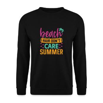 Cheveux de plage Dont Care Summer - Sweat-shirt Unisexe - noir - Devant - Alina (178cm) & Michal (187cm)