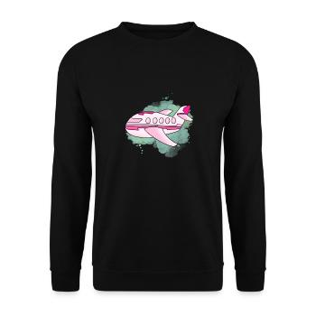 Avion - Sweat-shirt Unisexe - noir - Devant - Alina (178cm) & Michal (187cm)