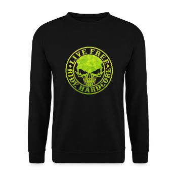 Motorrad Motorrad Rebel Legend Ride Vintage Geburtstag - Unisex Pullover - Schwarz - Vorne - Alina (178cm) & Michal (187cm)