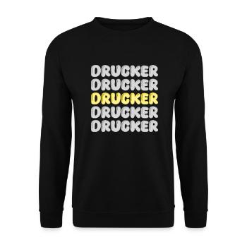 Gift for Printer - Unisex Sweatshirt - black - Front - Alina (178cm) & Michal (187cm)