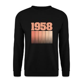 Né en 1958 - Sweat-shirt Unisexe - noir - Devant - Alina (178cm) & Michal (187cm)