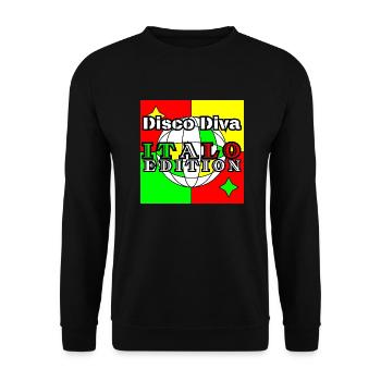 Disco Diva Italo Edition - Unisex Sweatshirt - black - Front - Alina (178cm) & Michal (187cm)