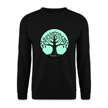 Arbre de vie - Sweat-shirt Unisexe - noir - Devant - Alina (178cm) & Michal (187cm)