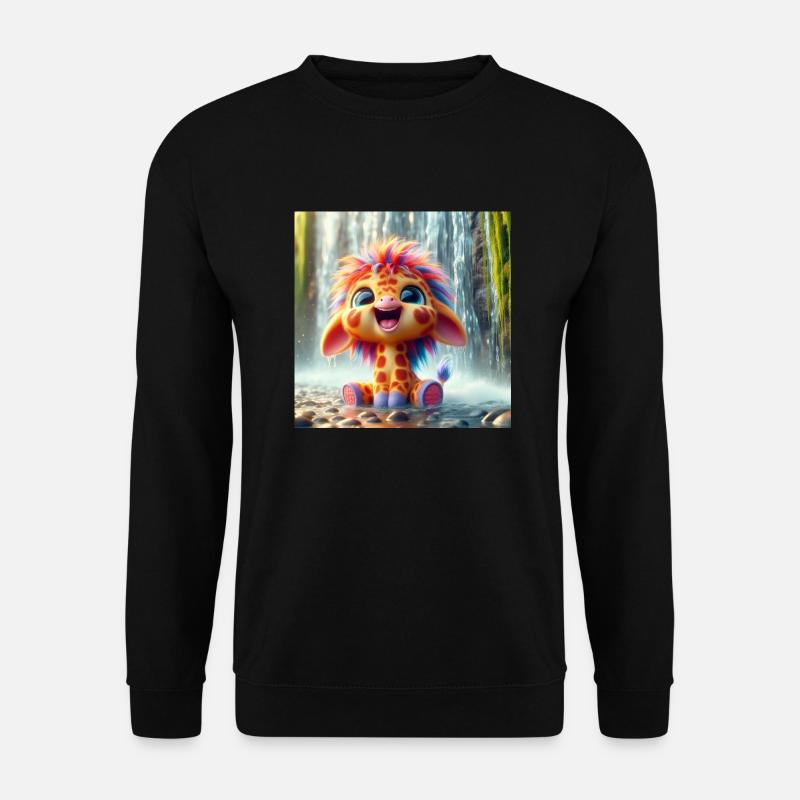 Giraffe Waterfall - Unisex Sweatshirt - black