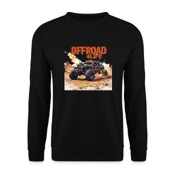 offroad 4 life 0022518 - Unisex Pullover - Schwarz - Vorne - Alina (178cm) & Michal (187cm)