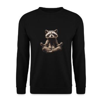 Méditation - Sweat-shirt Unisexe - noir - Devant - Alina (178cm) & Michal (187cm)