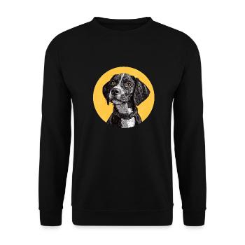 Chiot allemand à poil court - Sweat-shirt Unisexe - noir - Devant - Alina (178cm) & Michal (187cm)
