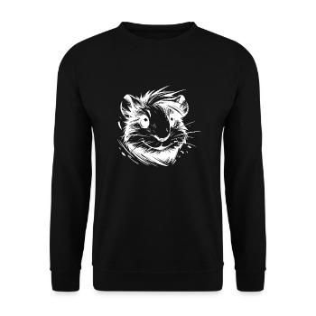 Mignon bébé cochon d’Inde Portrait d’enfants - Sweat-shirt Unisexe - noir - Devant - Alina (178cm) & Michal (187cm)