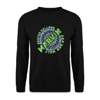 Gift for Marvin - Unisex Sweatshirt - black - Front - Alina (178cm) & Michal (187cm)