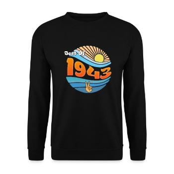 Millésime 1943 – Célébration de 82 ans de souvenirs - Sweat-shirt Unisexe - noir - Devant - Alina (178cm) & Michal (187cm)
