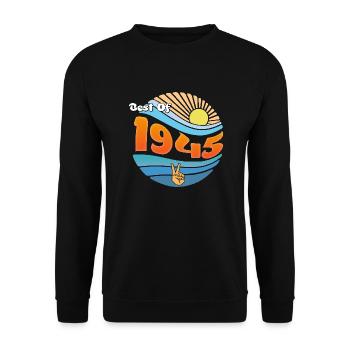 Vintage Best of 1945 – Célébration des 80 ans de - Sweat-shirt Unisexe - noir - Devant - Alina (178cm) & Michal (187cm)