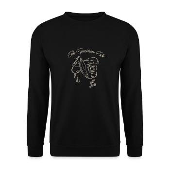 Horse Saddle The Equestrian Edit - Unisex Sweatshirt - black - Front - Alina (178cm) & Michal (187cm)