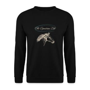 Pferd The Equestrian Edit - Unisex Pullover - Schwarz - Vorne - Alina (178cm) & Michal (187cm)