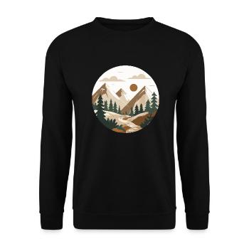 Berg Wandern - Unisex Pullover - Schwarz - Vorne - Alina (178cm) & Michal (187cm)