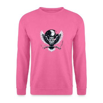 Hibou de minuit - Sweat-shirt Unisexe - rose - Devant