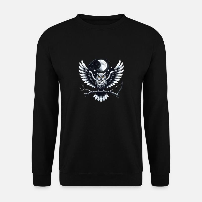 Mitternacht Eule - Unisex Pullover - Schwarz