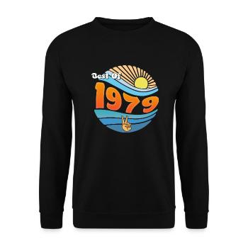 Retro 1979 – Célébration de 46 années légendaires - Sweat-shirt Unisexe - noir - Devant - Alina (178cm) & Michal (187cm)
