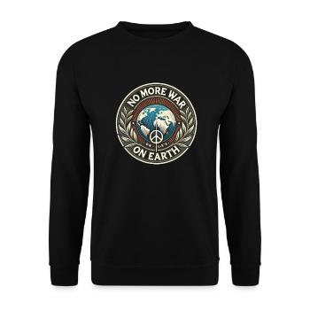 no more war on earth - Unisex Pullover - Schwarz - Vorne - Alina (178cm) & Michal (187cm)