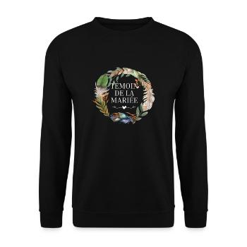 Bridal Witness Crown Boho Flowers - Unisex Sweatshirt - black - Front - Alina (178cm) & Michal (187cm)