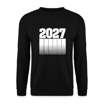 Anniversaire 2027 - Sweat-shirt Unisexe - noir - Devant - Alina (178cm) & Michal (187cm)
