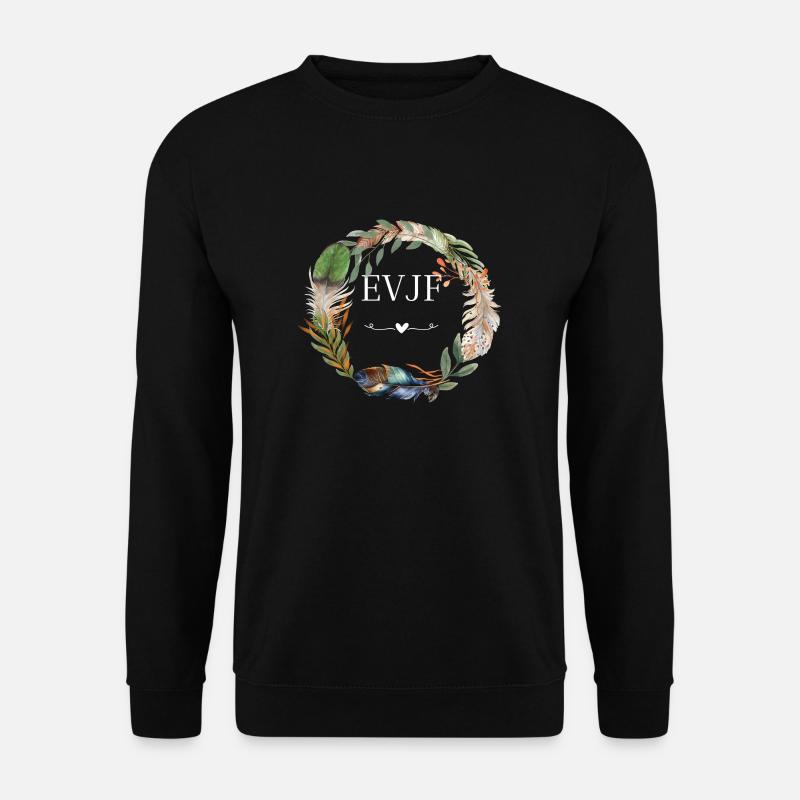 EVJF couronne fleurs boho - Sweat-shirt Unisexe - noir