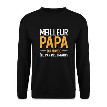 World's Best Dad, Father's Day Gift - Unisex Sweatshirt - black - Front - Alina (178cm) & Michal (187cm)
