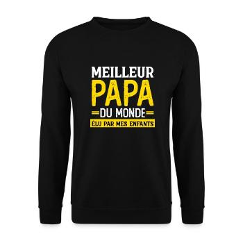 World's Best Dad, Father's Day Gift - Unisex Sweatshirt - black - Front - Alina (178cm) & Michal (187cm)