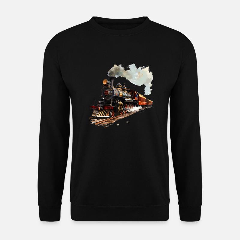 Dampflokomotiven wecken Kindheitserinnerungen - Unisex Pullover - Schwarz