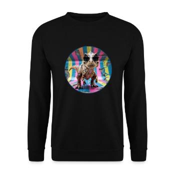 Bébé dinosaure T-Rex portant des lunettes de soleil noires - Sweat-shirt Unisexe - noir - Devant - Alina (178cm) & Michal (187cm)