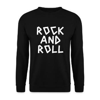 Rock'n'Roll-Logo-Design - Unisex Pullover - Schwarz - Vorne - Alina (178cm) & Michal (187cm)