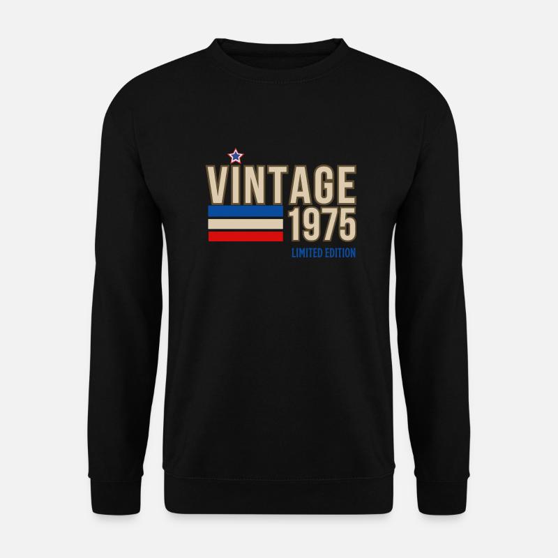 Vintage 1975 limitierte Auflage - Unisex Pullover - Schwarz
