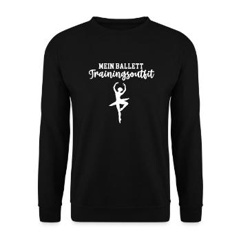 Ballett Trainingsoutfit Ballet Outfit Tanz Tänzer - Unisex Pullover - Schwarz - Vorne - Alina (178cm) & Michal (187cm)
