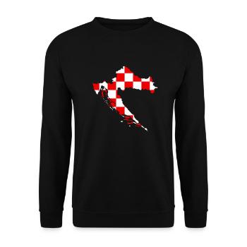 croatia hrvatska croatia hrv hr adria tourism sea - Unisex Sweatshirt - black - Front - Alina (178cm) & Michal (187cm)