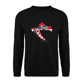 croatia hrvatska croatia hrv hr adria tourism sea - Unisex Sweatshirt - black - Front - Alina (178cm) & Michal (187cm)