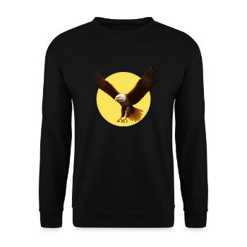 Aigle devant le soleil - Sweat-shirt Unisexe - noir - Devant - Alina (178cm) & Michal (187cm)