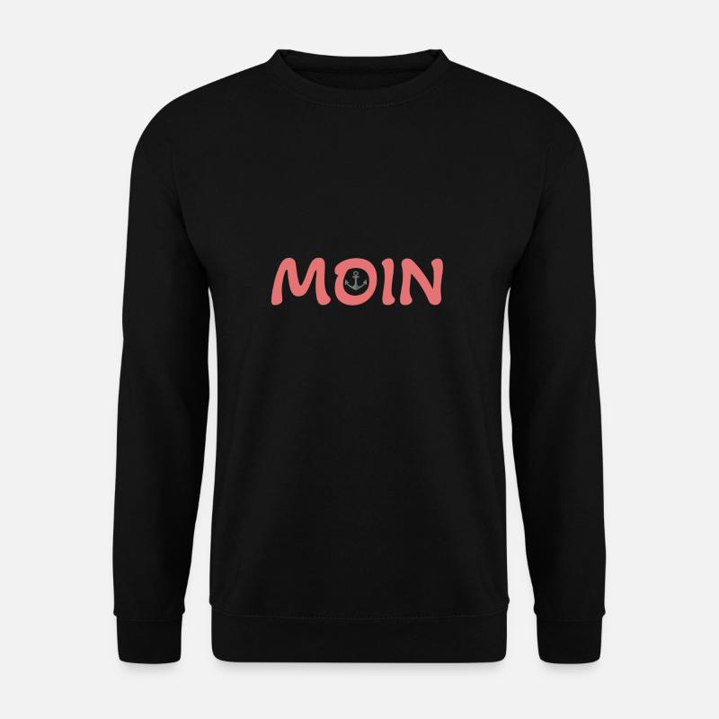 Moin Anker Schriftzug - Unisex Pullover - Schwarz