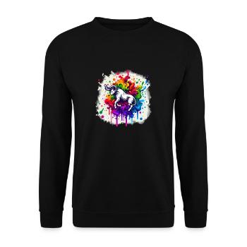 Zodiaque : Taureau - Sweat-shirt Unisexe - noir - Devant - Alina (178cm) & Michal (187cm)