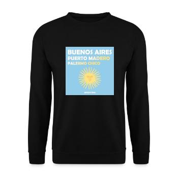 Buenos Aires, Argentina - Unisex Sweatshirt - black - Front - Alina (178cm) & Michal (187cm)