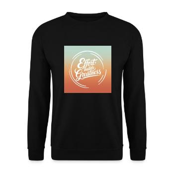 Effort Builds Greatness Quote - Unisex Sweatshirt - black - Front - Alina (178cm) & Michal (187cm)