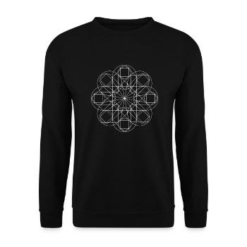 circles mandala - Unisex Sweatshirt - black - Front - Alina (178cm) & Michal (187cm)