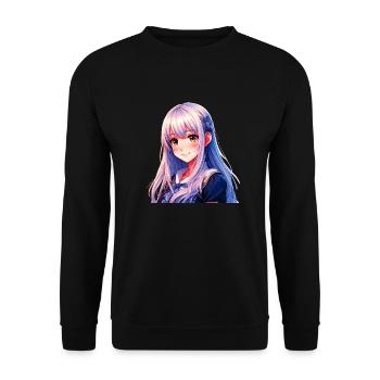 Anime Manga Fille - Sweat-shirt Unisexe - noir - Devant - Alina (178cm) & Michal (187cm)