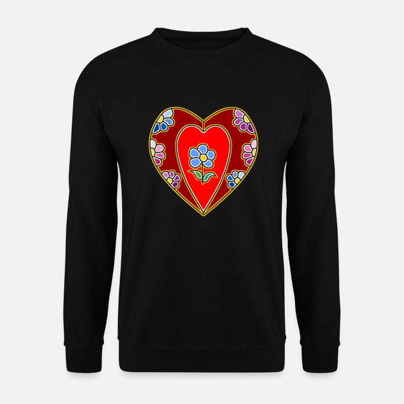 Herz - Unisex Pullover - Schwarz