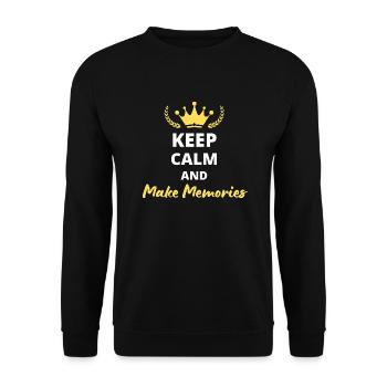 Keep Calm and Make Memories - Sweat-shirt Unisexe - noir - Devant - Alina (178cm) & Michal (187cm)